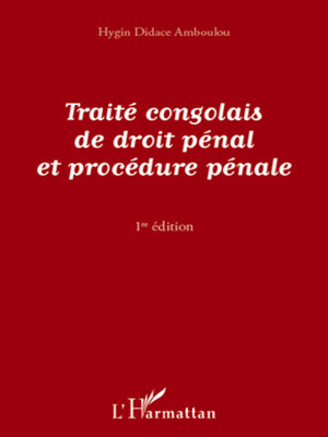 cover image of Traité congolais de droit pénal et de procédure pénale